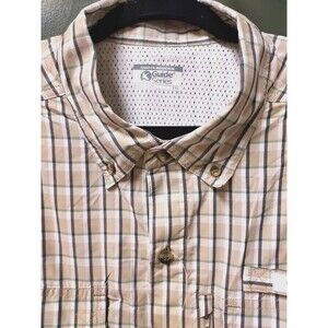 Gander Mountain Shirt Guide Series Men's 2XL Beige plaid Fishing Golf NWT